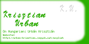 krisztian urban business card